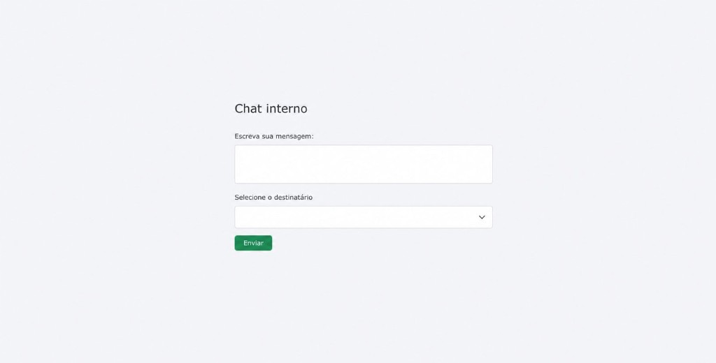 Chat interno entre usuários do sistema